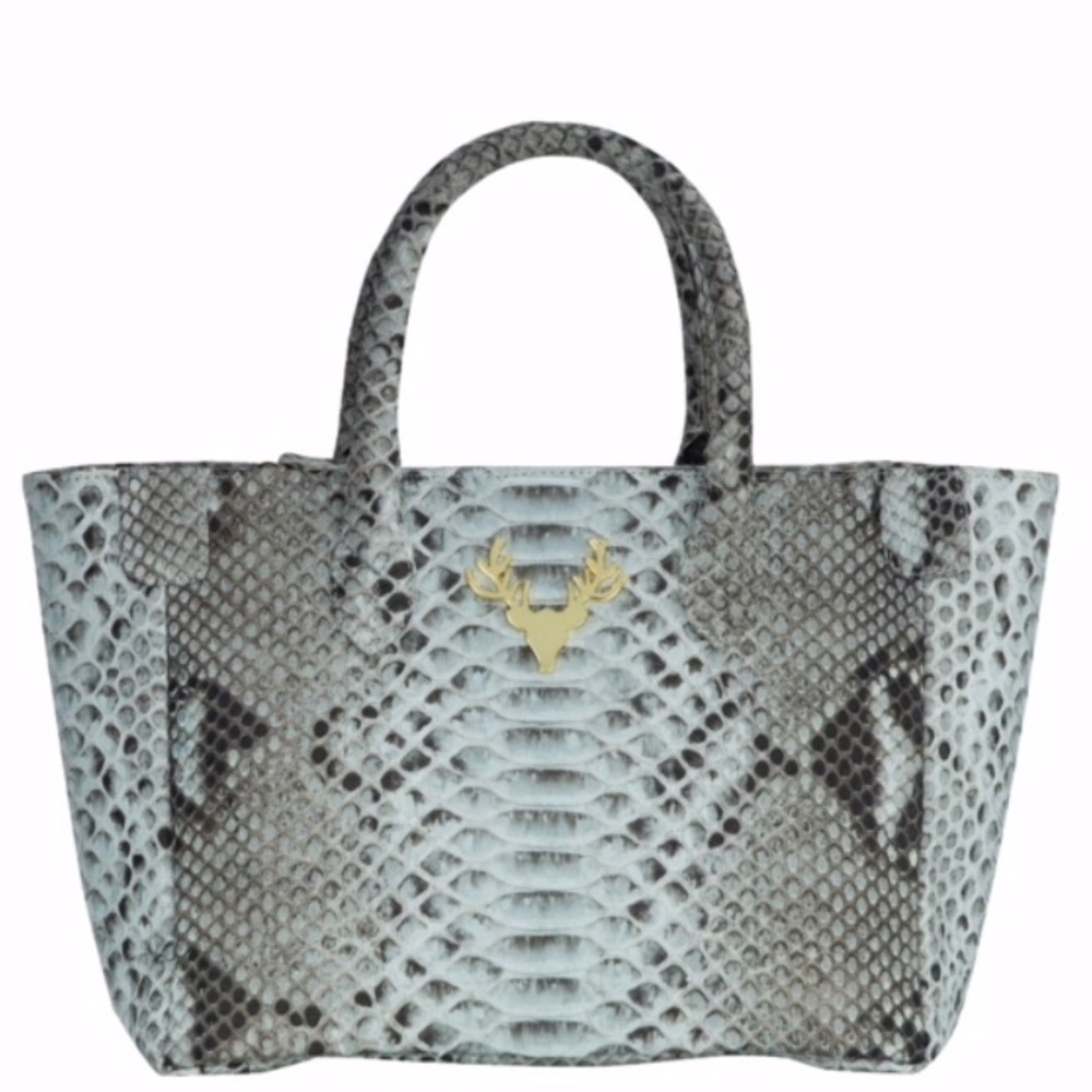 Taxidermy Midi Mackie Tote - Natural Python